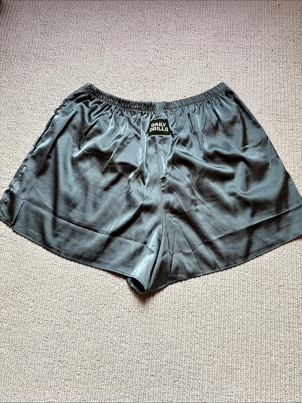 Daily Drills Silky Boxer Shorts Athletic Shorts Green Small